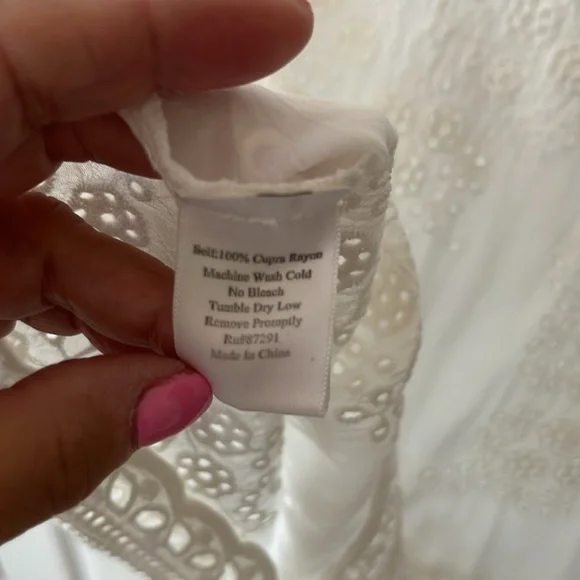 JOHNNY WAS White Eyelet Top - Picture 8 of 8